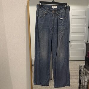 rag & bone Women's Flare liquid Miramar blue jeans